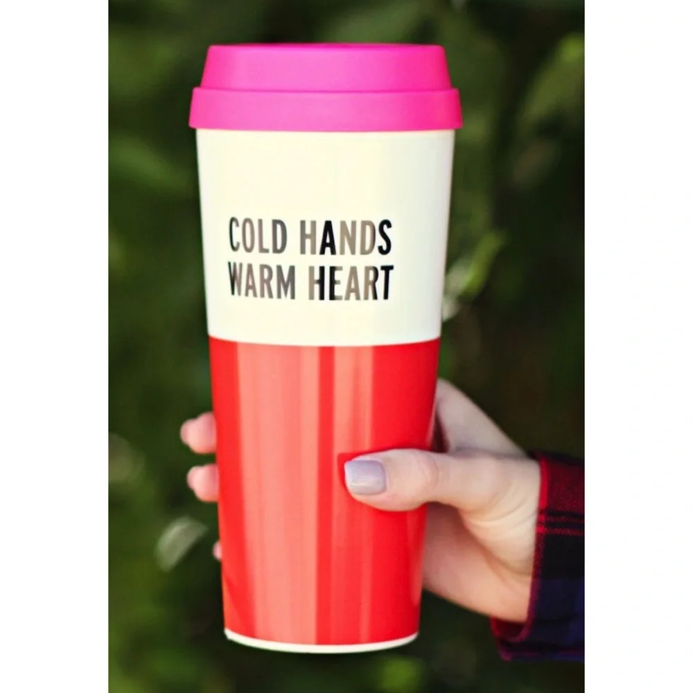 Kate Spade Cold Hands Warm Hearts Thermal Mug